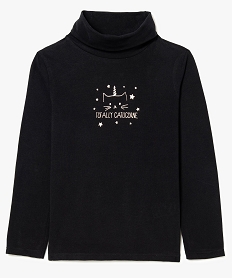 GEMO Tee-shirt manches longues et col roulé noir standard