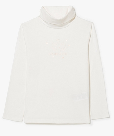 GEMO Tee-shirt manches longues et col roulé Beige
