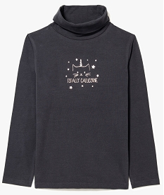 GEMO Tee-shirt manches longues et col roulé gris standard