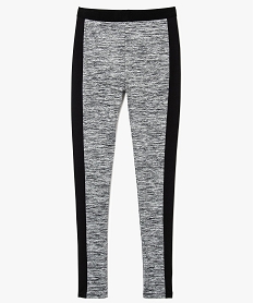 legging de sport effet chine a bande laterale contrastante gris8007101_1