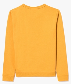 sweatshirt imprime en molleton jaune8008201_2