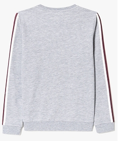 sweatshirt imprime en molleton gris8008401_2