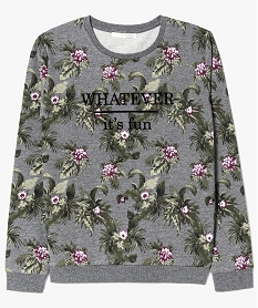GEMO Sweatshirt imprimé en molleton gris standard