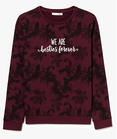 GEMO Sweatshirt imprimé en molleton Rouge