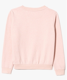sweatshirt uni imprime a lavant rose sweats8009501_2