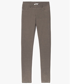 GEMO Tregging fille avec large taille élastiquée kaki standard