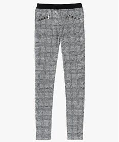 GEMO Pantalon extensible à taille élastiquée vert chine