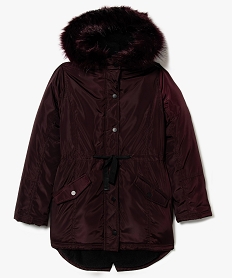 parka fille sherpa avec capuche rouge8014801_1