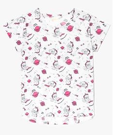 GEMO Tee-shirt ado fille à motifs rose chine