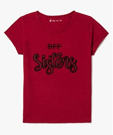 tee-shirt a manches courtes en coton avec motifs rouge8020101_1