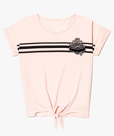 GEMO Tee-shirt à nouer motifs Rose