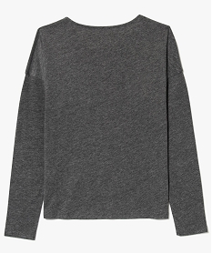 tee-shirt manches longues ample avec motif sequins gris tee-shirts8021501_2