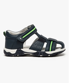 sandales sporty en cuir a bout ferme bleu8030401_1