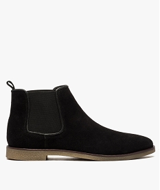 bottines homme chelsea dessus cuir suede noir8035701_1