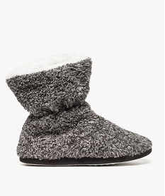 GEMO Chaussons garçon montants dessus pelucheux doudou Gris