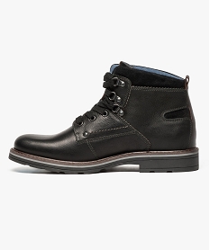 boots dessus cuir casual avec lacets noir8039001_3