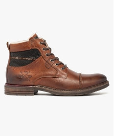 bottines homme doublees fourrure imitation orange8039101_1