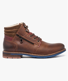 GEMO Boots fourrés à semelle crantée contrastante Orange