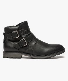 boots homme avec boucles metalliques et interieur noir bottes et boots8040801_1