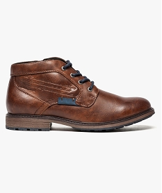GEMO Bottines homme doublées polaire Orange