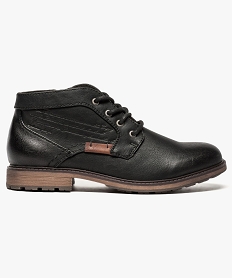 GEMO Bottines homme doublées polaire Noir