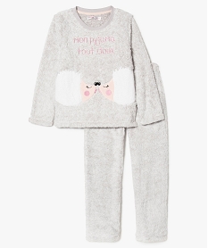 GEMO Ensemble de pyjama doux motifs hérissons Gris