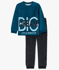 GEMO Pyjama 2 pièces garçon avec inscription Big Dream sur lavant Bleu