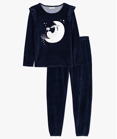 pyjama dinterieur en velours avec motif lune imprime8044401_4