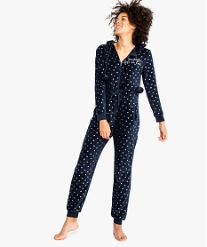 combinaison dinterieur en maille douce a motifs etoile imprime pyjamas ensembles vestes8044801_1