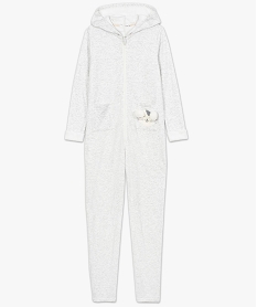combinaison dinterieur en maille chinee avec interieur duveteux gris pyjamas ensembles vestes8044901_4