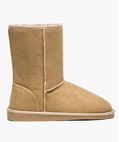 GEMO Boots pour femme textile avec doublure beige standard