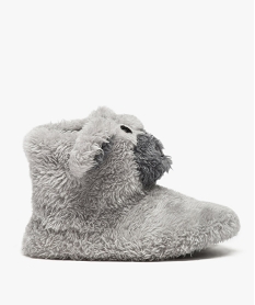 GEMO Chaussons boots fant   motif animal Gris