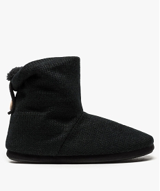 GEMO Chaussons homme boots en maille unie noir standard