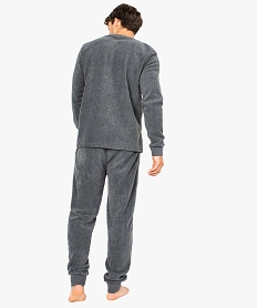 pyjama en polaire brode a lavant gris8047701_3