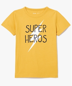 GEMO Tee-shirt à manches courtes avec large inscription sur lavant jaune standard