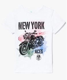 tee-shirt a manches courtes avec motif harley davidson blanc8053001_1