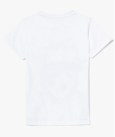 tee-shirt a manches courtes avec motif ours sur lavant blanc8053101_2