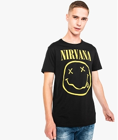 tee-shirt manches courtes - nirvana noir8054401_1