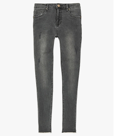 jean skinny avec franges aux chevilles gris pantalons jeans et leggings8056101_4
