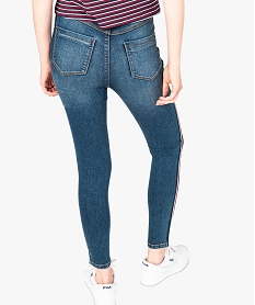 jean skinny taille haute en stretch a bandes laterales bleu8056201_3