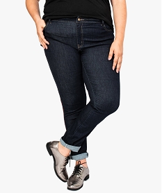 GEMO Jean slim brut avec bandes sur les côtés noir standard