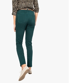pantalon en toile avec fine ceinture pour femme vert pantalons8057701_3