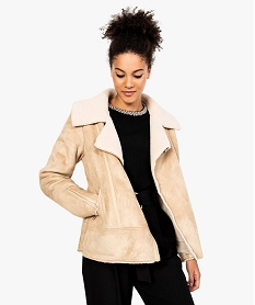 GEMO Blouson femme avec doublure chaude Beige