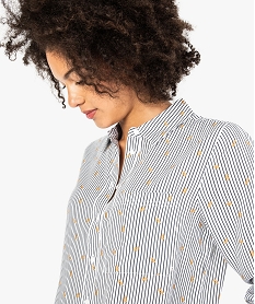 chemise imprimee avec large poche poitrine pour femme imprime8059301_2