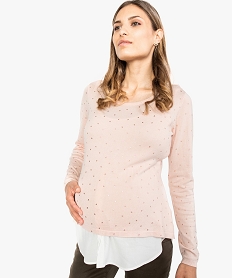 GEMO Top de grossesse 2 en 1 à motifs irisés Rose