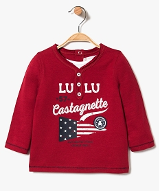 GEMO Tee-shirt rouge avec motifs avant - LuluCastagnette rouge vif