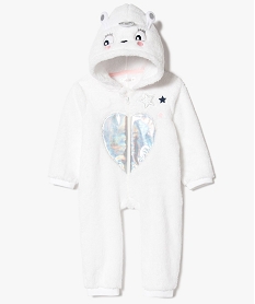 GEMO Surpyjama bébé à capuche avec motifs pailletés Gris