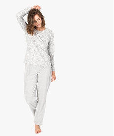 GEMO Pyjama 2 pièces avec motifs chats gris standard