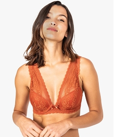 GEMO Soutien-gorge foulard en dentelle à larges bretelles et dos ajouré Orange