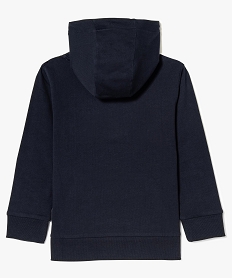 sweatshirt a capuche avec imprime en relief bleu sweats8077201_2